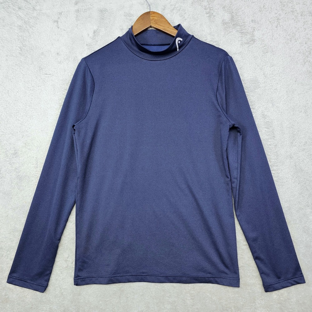 Head Pullover Athletic Training Shirt Activewear Base Layer Mock Neck Men's‎ M
